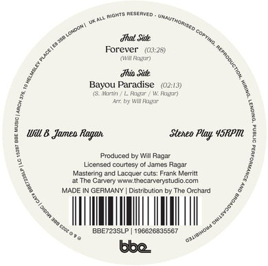 Forever / Bayou Paradiseby Ragar, Will & James (Vinyl Record)
