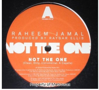 Jamal, Raheem: Not the One (12-Inch Single)