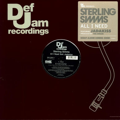 Simms, Sterling: All I Need (12-Inch Single)