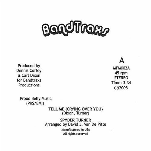 Turner, Spyder: Tell Me ( Crying Over You) (Vinyl LP)