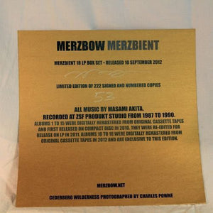 Merzbow: Merzbient (Vinyl LP)