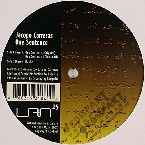 Carreras, Jacopo: One Sentence (12-Inch Single)