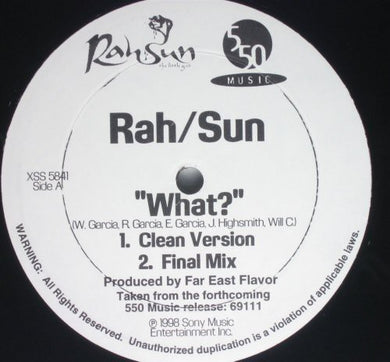 Rah Sun: What (X3) (12-Inch Single)