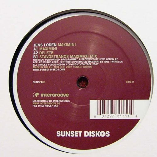 Loden, Jens: Maximini (12-Inch Single)