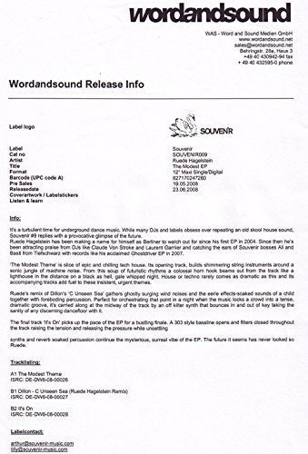 Hagelstein, Ruede: Modest (12-Inch Single)