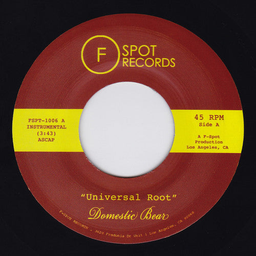 Domestic Bear: Universal Root / Topher Nights (7-Inch Single)