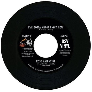 Valentine, Rose / Barrett, Susan: I've Gotta Know Right Now / What's It Gonna Be (7-Inch Single)