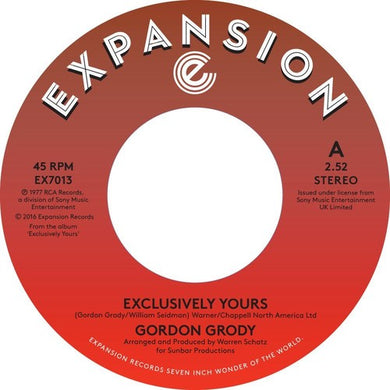 Grody, Gordon: Exclusively Yours / After Loving You (7-Inch Single)