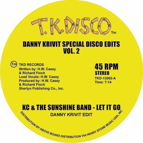 K.C. & Sunshine Band: Danny Krivit Special Disco Edits Vol. 2 (12-Inch Single)