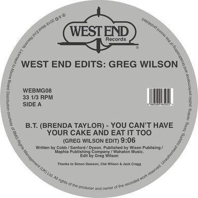 West End Edits: Greg Wilson (Various Artists)by Various Artists (Vinyl Record)