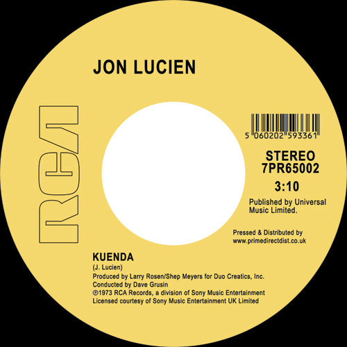 Lucien, Jon: Would You Believe In Me / Kuenda (7-Inch Single)