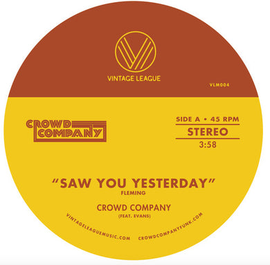 Crowd Company: Saw You Yesterday / Can't Get Enough (7-Inch Single)