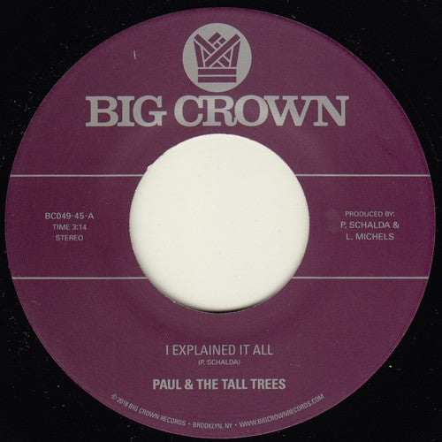 Paul & the Tall Trees: I Explained It All / Watch Out (7-Inch Single)