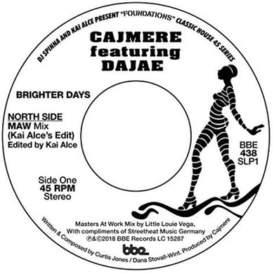 Cajmere: Brighter Days (Masters At Work Mix / Underground Goodies Mix) (7-Inch Single)