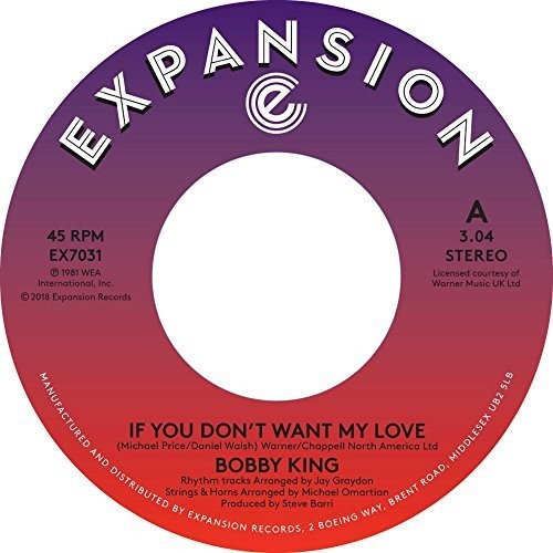 King, Bobby: If You Don't My Love / Lovers By Night (7-Inch Single)