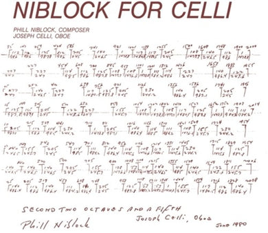 Niblock, Phill: Niblock For Celli / Celli Plays Niblock (Vinyl LP)