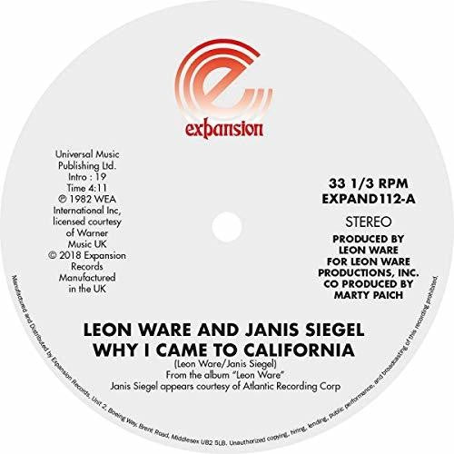 Ware, Leon: Why I Came To California / Can I Touch You There (12-Inch Single)