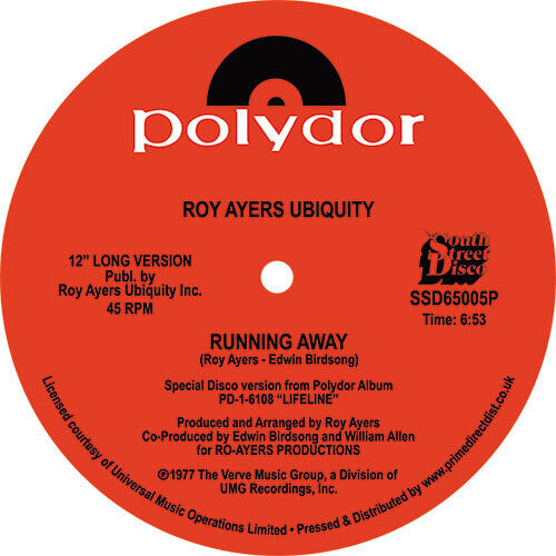 Roy Ayers Ubiquity: Running Away / Love Will Bring Us Back Together (12-Inch Single)