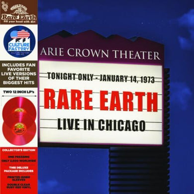 Rare Earth: Live in Chicago (IEX) (Red Translucent Vinyl) (Vinyl LP)
