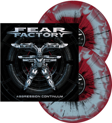 Fear Factory: Aggression Continuum (Red & Blue Swirl w/ Black Splatter) (Vinyl LP)