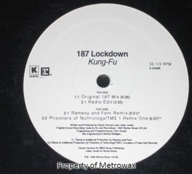 187 Lockdown: Kung-Fu (12-Inch Single)