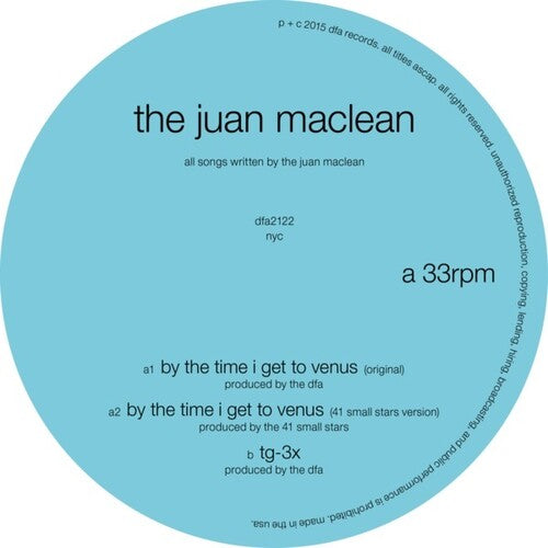 Juan Maclean: By the Time I Get to Venus (Vinyl LP)