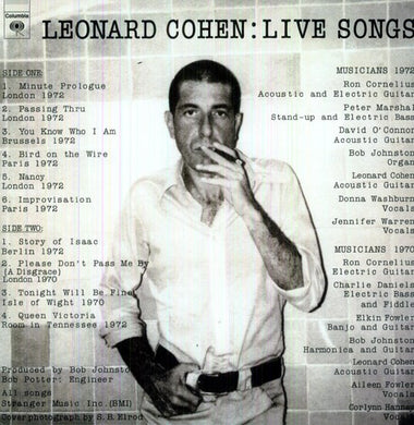Leonard Cohen: Live Songs (Vinyl LP)